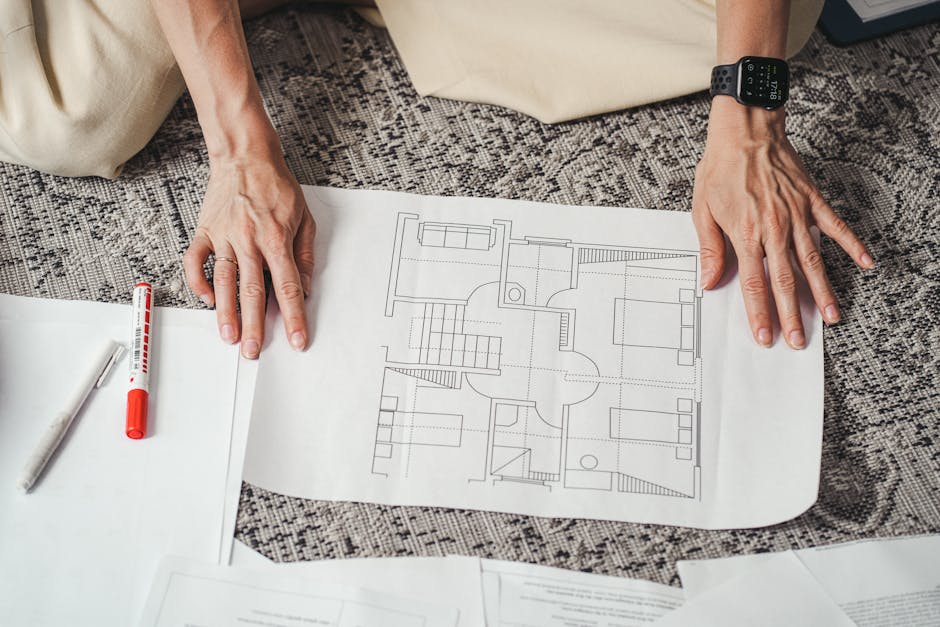 Architectural floor plans for a turnkey kitchen